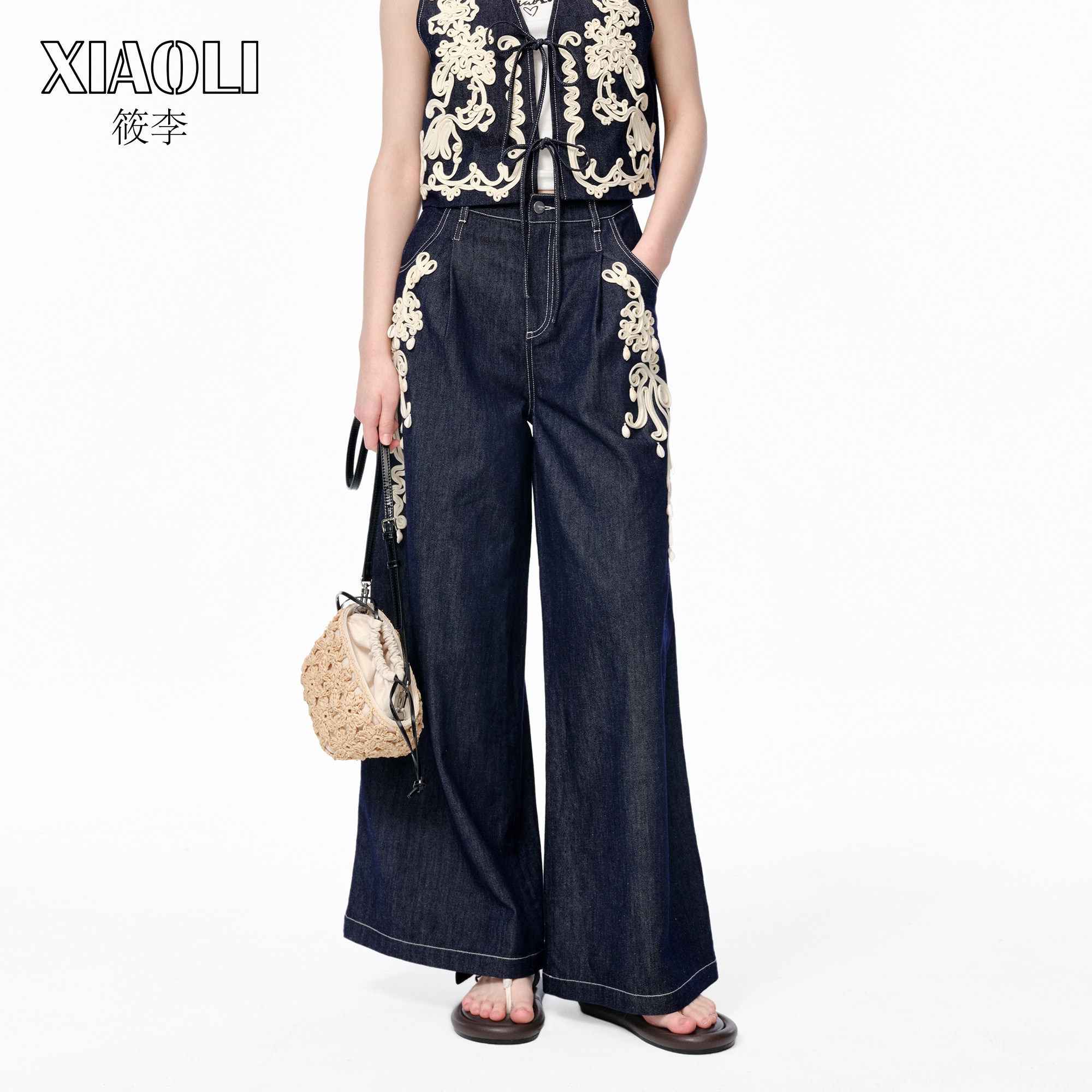 混色浮线设计马海毛针织短开衫