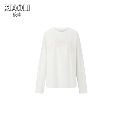 【XIAOLI筱李】蝴蝶结印花T恤