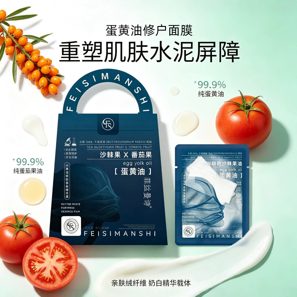 也是用上了宝宝同款蛋黄油面膜~