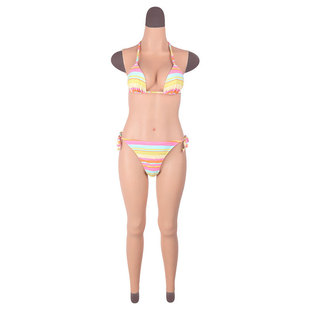 伪娘变装 水滴胸型硅胶假咪咪乳房 仿真假阴义乳九分连体衣假阴裤