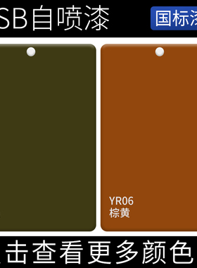 GSB国标漆Y10军黄色YR06棕黄GY06军车绿色部队翻新金属修补自喷漆