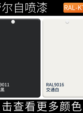 劳尔自喷漆RAL9011石墨黑色RAL9012净室白ral9016交通白色手摇漆