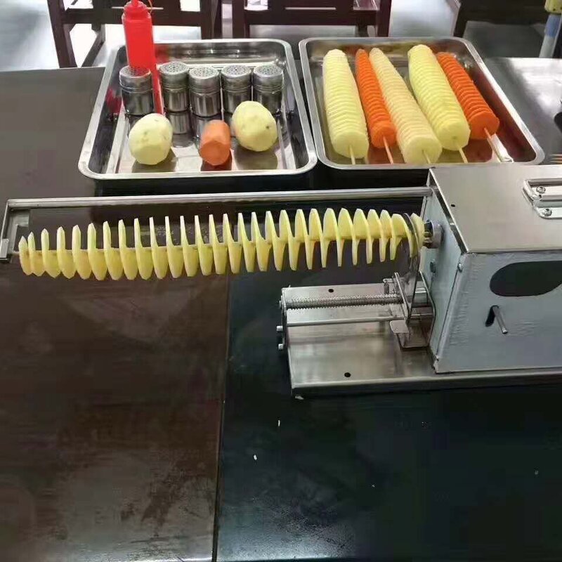 电动薯塔机商用旋风土豆机龙卷风土豆机小型大型款龙卷风土豆塔机
