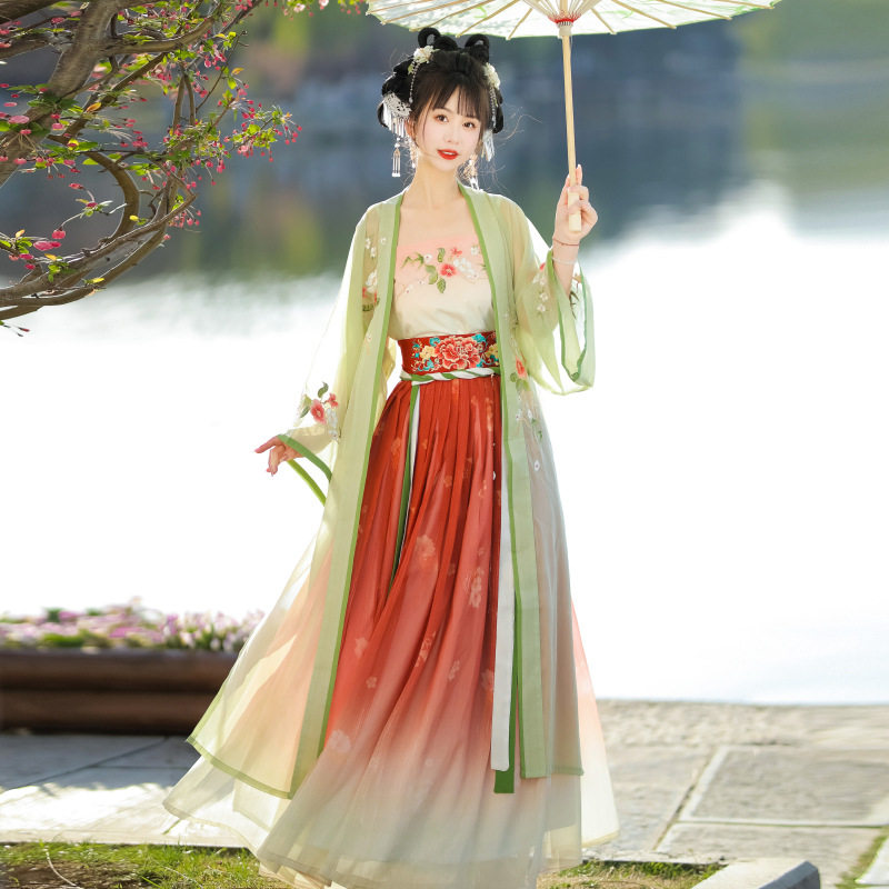 宋制汉服女新款 赏春 夏季中国风长褙子齐腰裙日常款
