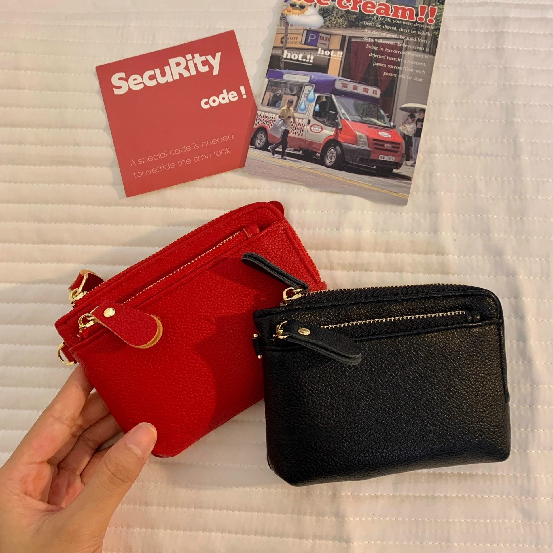 高颜值韩系手拿小钱包多卡位