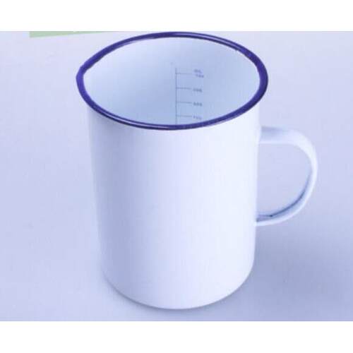 搪瓷量杯1000ML 带刻度烧杯 实验室用品 搪瓷杯1000ml