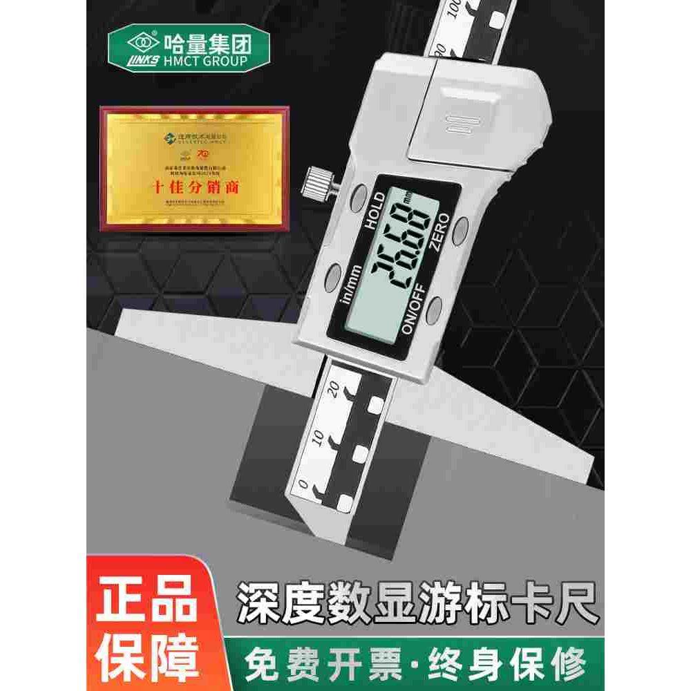 哈量不锈钢数显深度尺广陆高精度单双钩电子深度尺0-150-200-300,床上用品,被套定制,淘宝优惠券,粉丝福利购,淘宝优惠卷