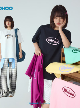 wohoo【凉感抑菌】索罗娜圆领短袖t恤男宽松百搭情侣速干半袖上衣