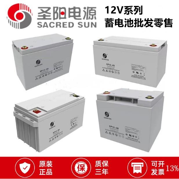 圣阳蓄电池SP12V100AH阀控式铅酸18A24A38A65A200A免维护储能电瓶