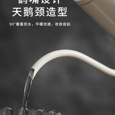手冲咖啡壶304不锈钢实木手柄滴漏式长嘴细口壶可加热手冲壶复古