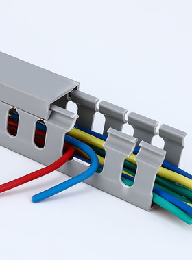极速蓝色PVC线槽阻n燃U型配电箱柜电缆通用火明装开口齿形行线槽