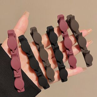 懒人双层磨砂公主头抓夹头顶编发夹刘海碎发卡女前额侧边夹子头饰