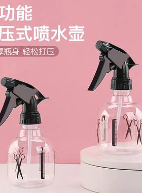 250毫升手压式喷水壶可调节喷头小型透明喷雾器补水浇花消毒清洁