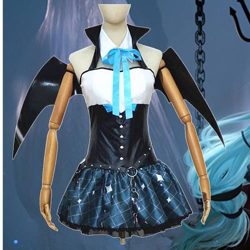 【现货】初音cos未来小恶魔小浣熊束身MIKU拉斯卡尔cosplay服