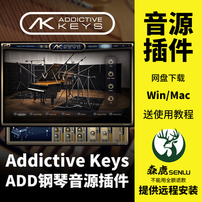Addictive Keys ADD钢琴模拟音色全套音源键盘编曲插件Win/Mac