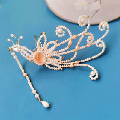 古风仿珍珠手工制作辑珠头饰