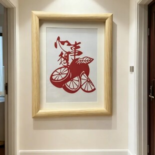 中国蔚县非遗剪纸刻纸学生手工作业装裱相框摆件出国送老外礼品