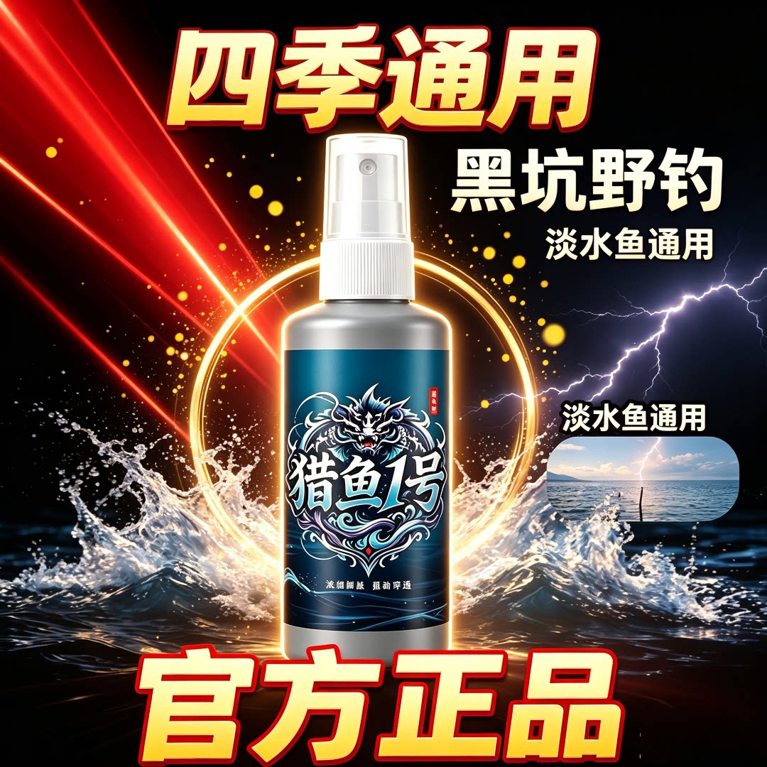 猎鱼1号添加剂高浓缩喷剂适用鲫鲤鲢鳙渔具钓鱼小药诱鱼剂水剂