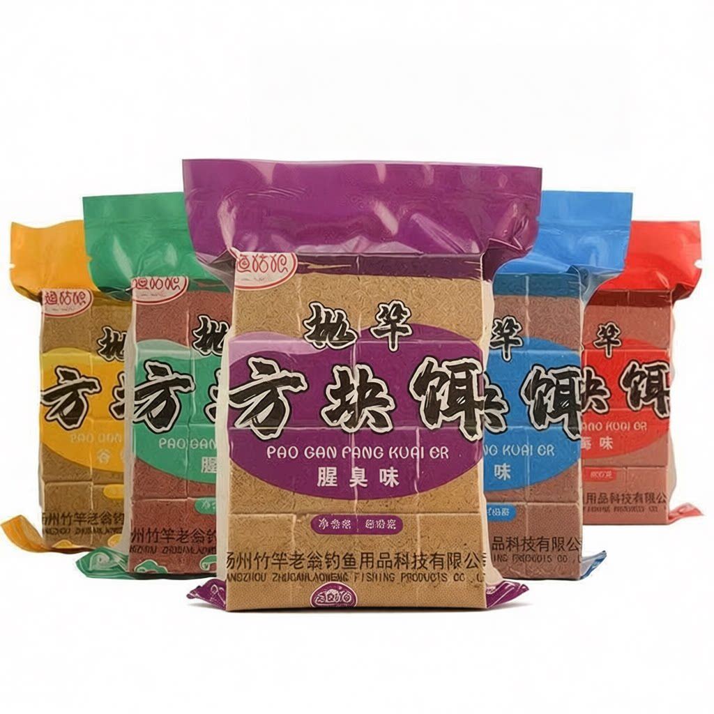 追渔姑娘方块饵料翻板钩追鱼鲢鳙鱼饵料通杀大头鱼海杆抛竿爆炸钩