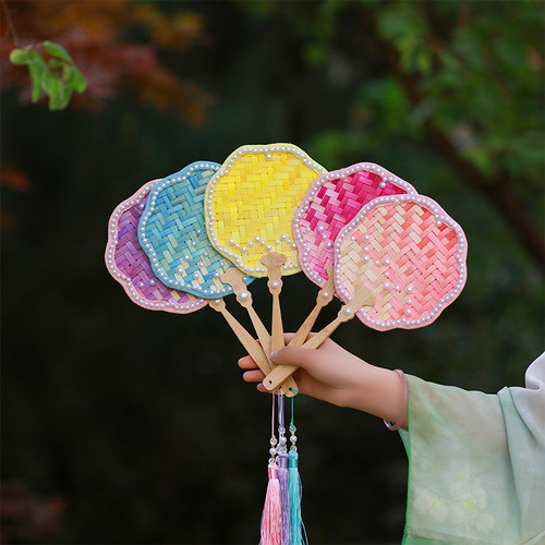 竹编团扇手工制作材料包