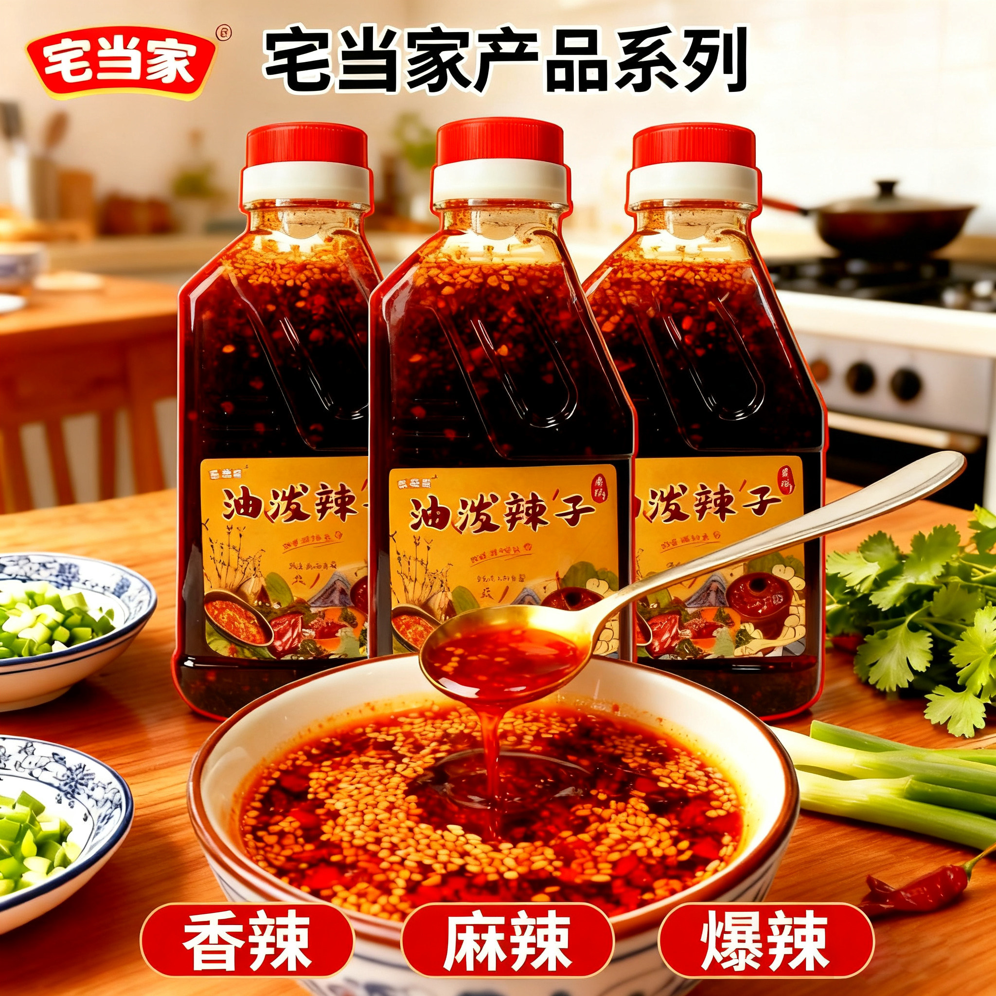 香辣麻辣红油辣椒油商用家用凉拌菜拌面蘸料油泼辣子调味油正宗