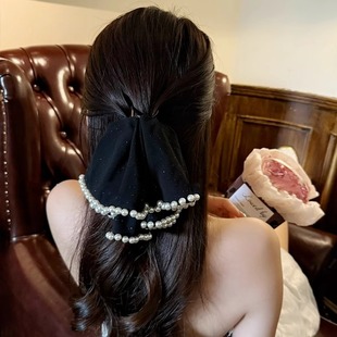 满天星钉珠马尾夹抓夹女高级感气质优雅半扎发发夹后脑勺夹子头饰