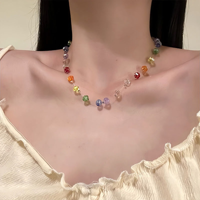 名狐多巴胺彩色串珠项链