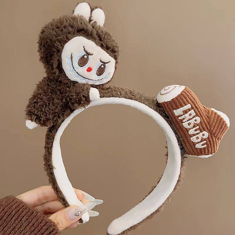 2025新款创意labubu耳朵毛绒头箍