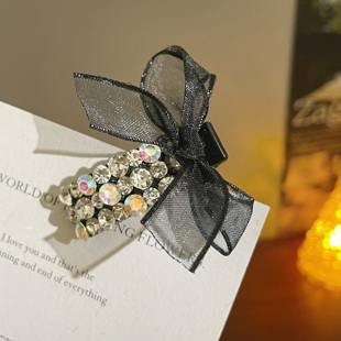 炫彩水钻发夹侧边刘海夹2025新款 轻奢水晶发卡无痕鸭嘴夹夹子头饰