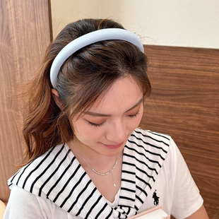 马卡龙色海绵发箍女高颅顶压发头箍简约时尚 发捆头饰 发卡2024新款