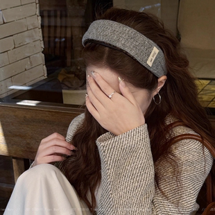 韩系简约秋冬珍珠宽边发箍女高颅顶外戴压发时尚 气质头箍发卡头饰