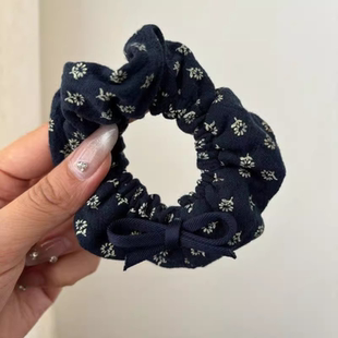 森系简约碎花大肠噶全女秋冬新款 高马尾发夹气质温柔半扎发饰发圈