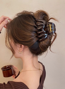 巨能抓~南瓜抓夹大号发量大鲨鱼夹2025新款高级感春发夹女后脑勺