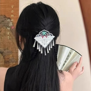 苗疆少女｜原创设计新中式 民族风复古风异域风刺绣小众发夹发饰