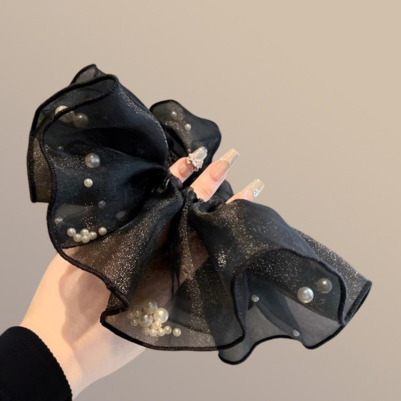 超仙网纱珍珠大肠圈女2025新款温柔气质慵懒ins头绳发圈洋气发绳,饰品/流行首饰/时尚饰品新,发饰,淘宝优惠券,粉丝福利购,淘宝优惠卷