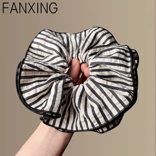 韩版 简约高级感旅行发卡大肠发圈气质头绳发饰头花扎马尾皮筋发绳