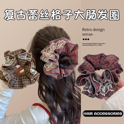 复古甜心气质多层褶皱发饰