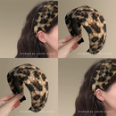 豹纹宽边毛绒发箍女2025新款 高颅顶头箍发饰压发防滑百搭发卡头饰