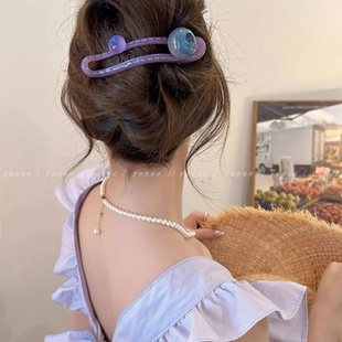 时尚 后脑勺高级感韩系抓夹鲨鱼夹头饰 百果园鸭嘴夹发夹女2025新款