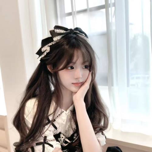 黑色洛丽塔蝴蝶结发夹