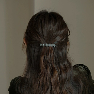 松灰城堡古典超美法式 弹簧夹小号简约百搭半扎发夹后脑勺头饰女