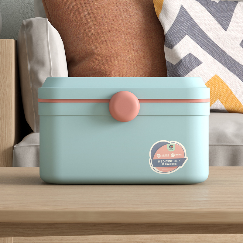 双层手提家用医药箱大容量