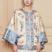 新中式 清宫娘娘旗袍氅衣国风上衣 重工刺绣凤凰牡丹外套女2025春季