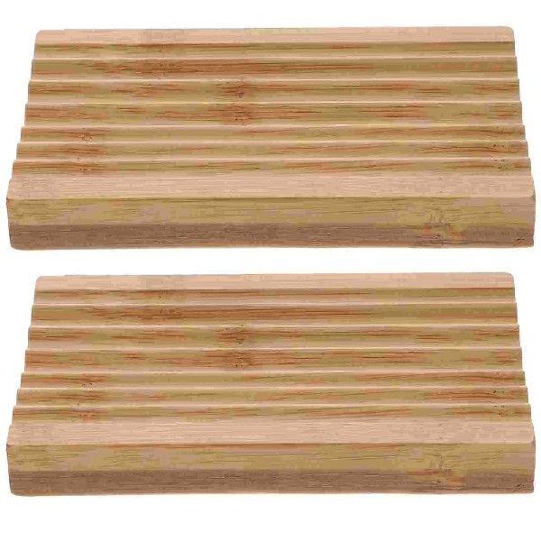 2 Pcs Soap Holder for Shower Holders Drain Natural