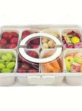 4Grid /8 Grid Snack Box Container, Portable Travel Charcuter