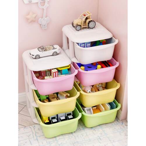 White storage box kitchen tea table material storage basket