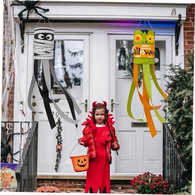 2pcs Halloween Ghost flag Hanging ghost flag decorations万圣