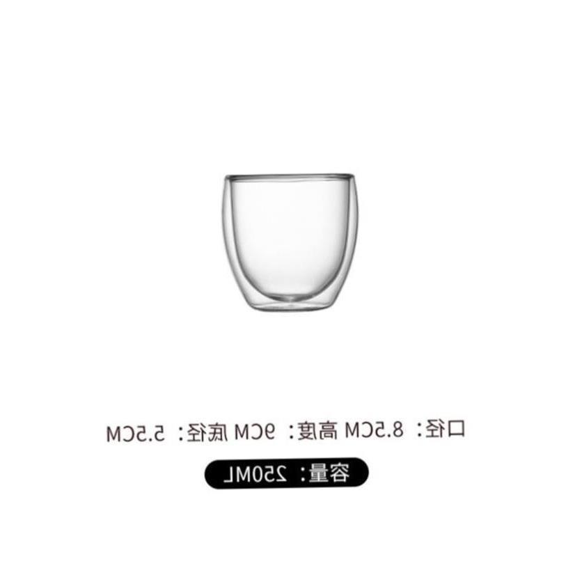 Glass Double Walled Heat Insulated Tea Cup coffee mug 玻璃杯