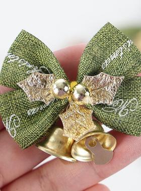 Christmas Mini Bell Bow Decoration Wreath Pendant Gift Box D