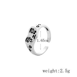 Ring ins retro personality crying face opening adjustable ri
